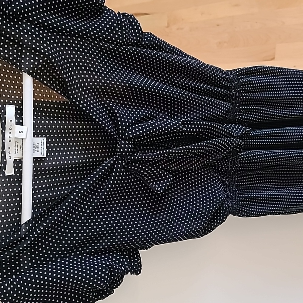 Max Studio Black and White Polka Dot Dress